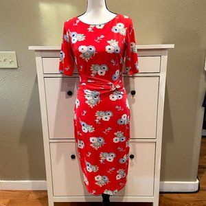 Boden red floral dress